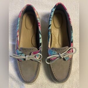 Sperry Starfish Coral Floral Boat Shoe